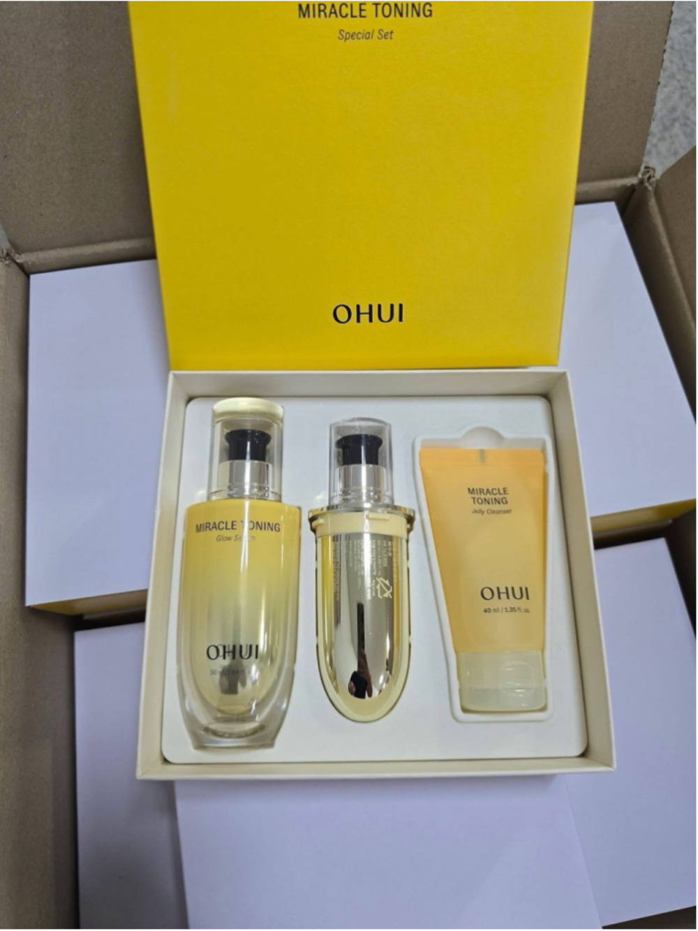 O HUI Miracle Toning Glow Serum Special Set Brightening Hydrating K-Beauty